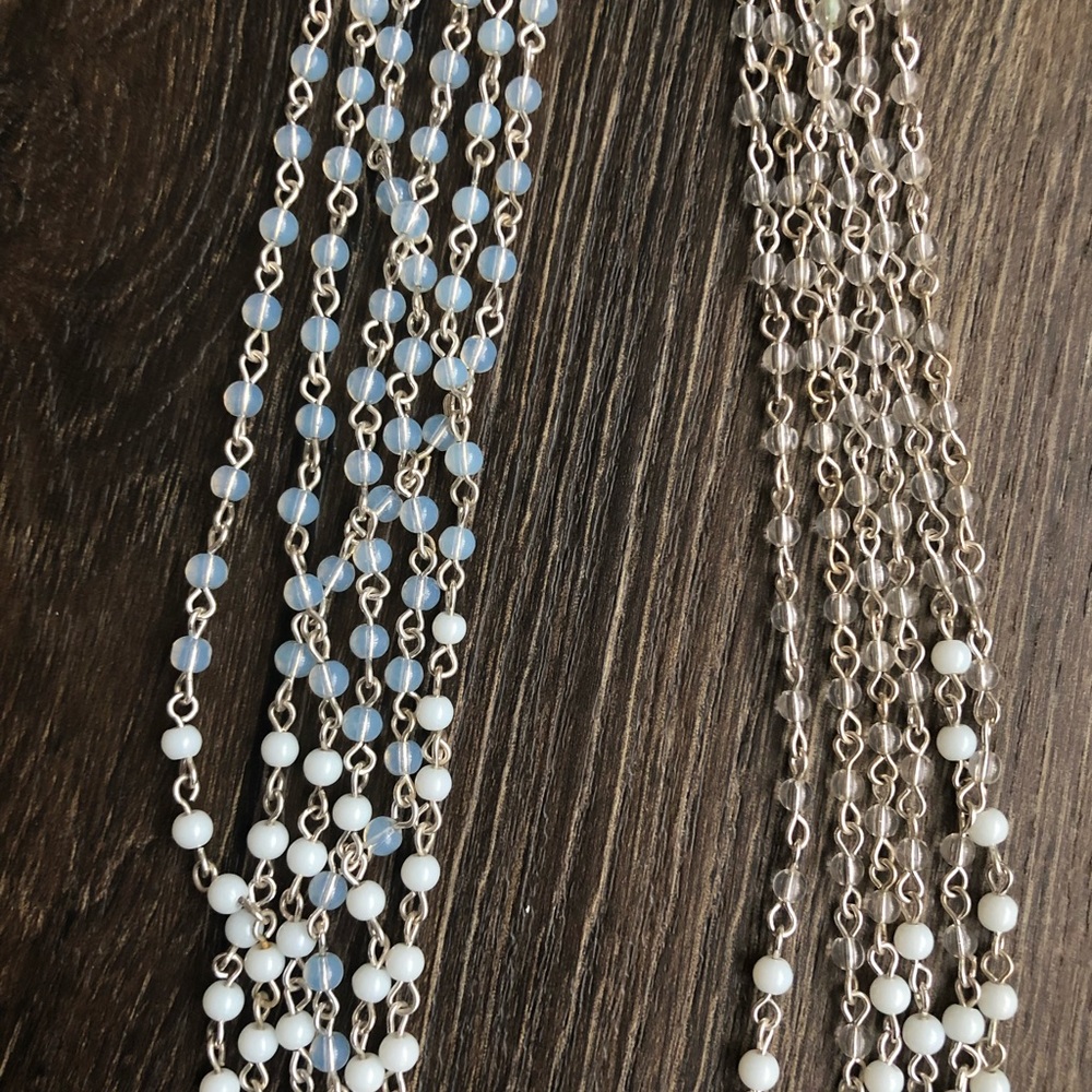 Beautiful Multi String Three-Tone Beads Necklace.… - image 5